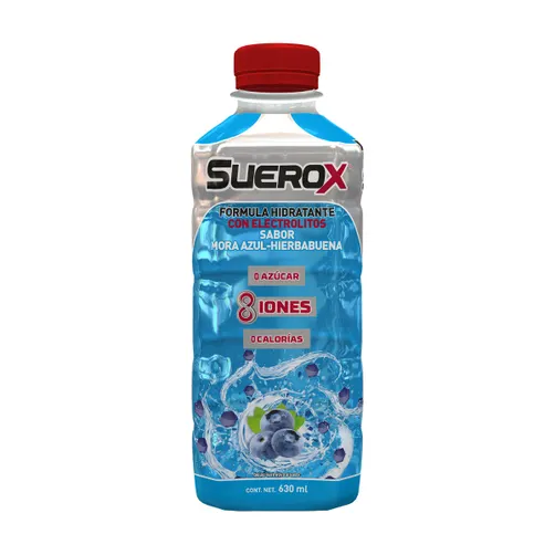 Bebida con Electrolitos Suerox Mora Azul-Hierbabuena 630ml